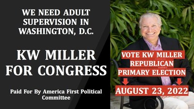 America First Poll Shows Republican KW Miller With Double-Digit Lead Over RINO Carlos Gimenez In Florida's 28th District Primary Race